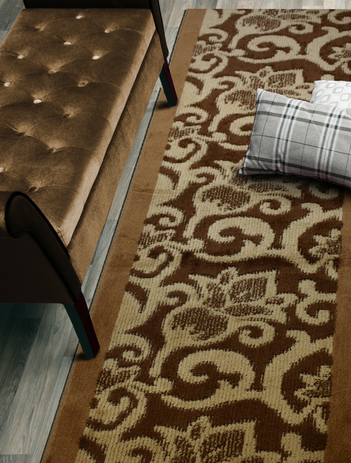 Custom Size Hallway Runner Rug, Slip Resistant, 26 Wide X Your Choice of Length gallery