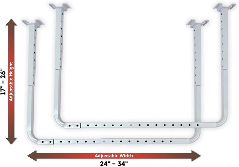Garage Ceiling Storage Rack Kit Adjustable White Heavy Duty Overhead Shelving gallery