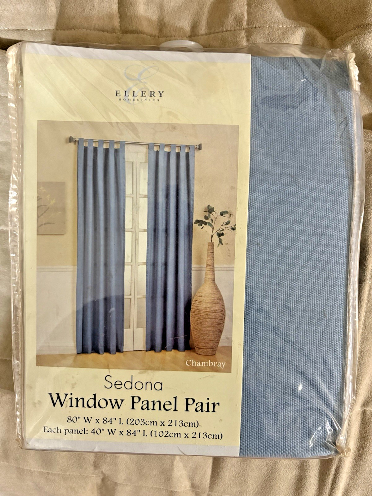 Ellery Homestyle Sedona Chambray Window Panel Pair (2) Each 40 W X 84 L gallery