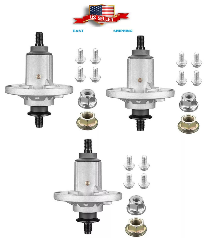 3 Spindle Assembly For John Deere E140 E150 E160 E170 S140 S160 S170 48" Deck gallery