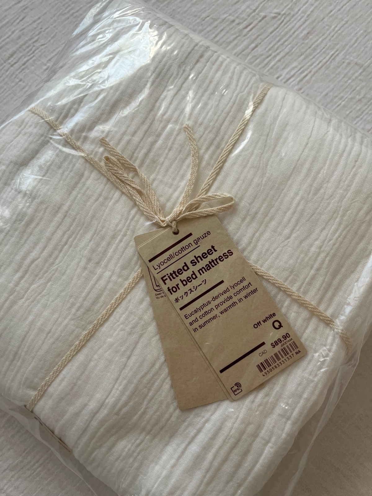 Muji Lyocell Cotton Gauze Fitted Sheet - Queen Size gallery