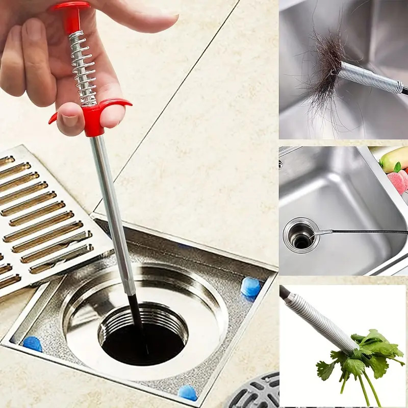Hair Clog Remover Cleaning Tools Spring Pipe Dredging Tool 23 Inch Drain Snake gallery