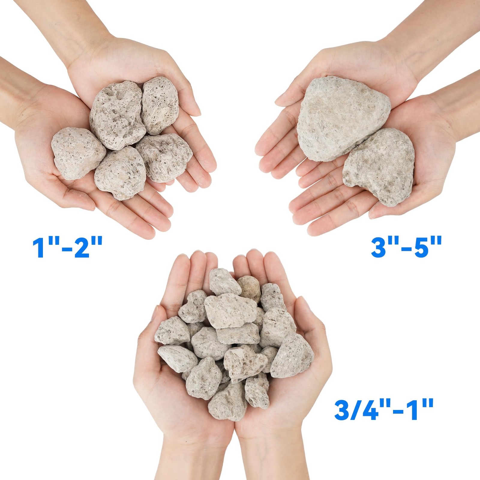 1"-2" Natural Volcanic Lava Rock, Fireproof and Heatproof Pumice Stone for Ou... gallery