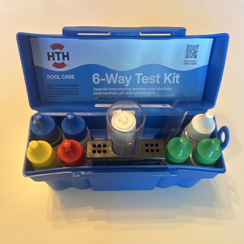 HTH 6-Way Pool Water Testing Vial Kit Drops w/ Test Tube & Color Chart 1278 gallery