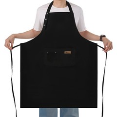 Extra Large Aprons for Men Adjustable Button Bib Apron with 3 Pockets Chef Co