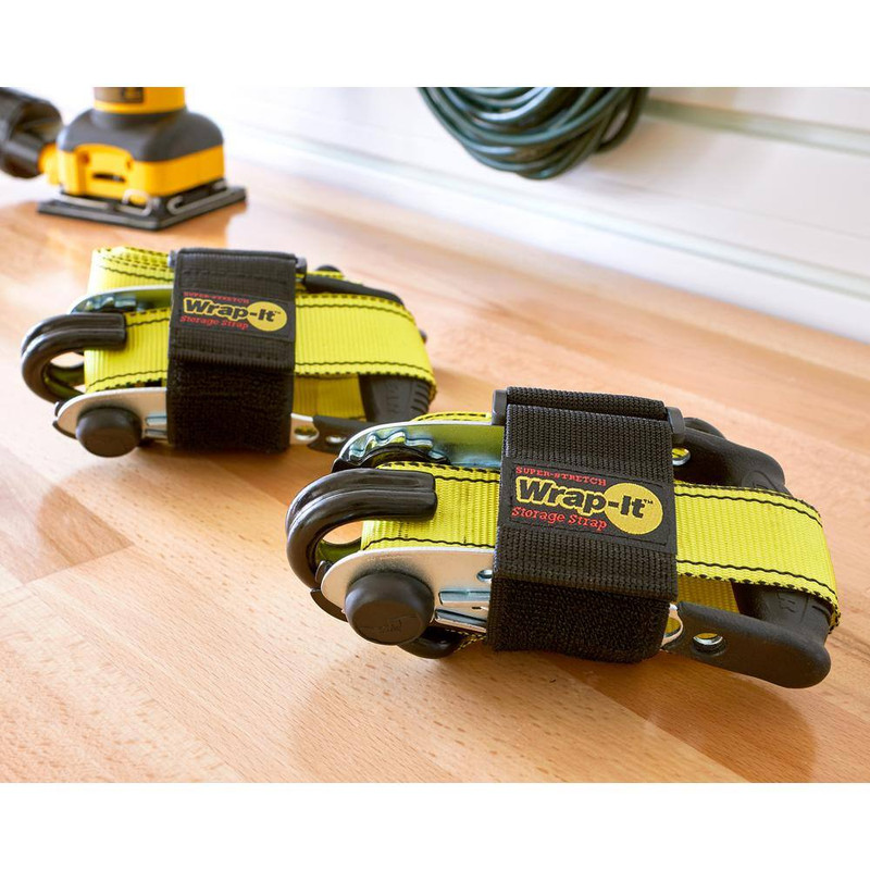 Super-Stretch Storage Strap Elastic All-Purpose Hook and Loop Cinch Strap in Bla gallery