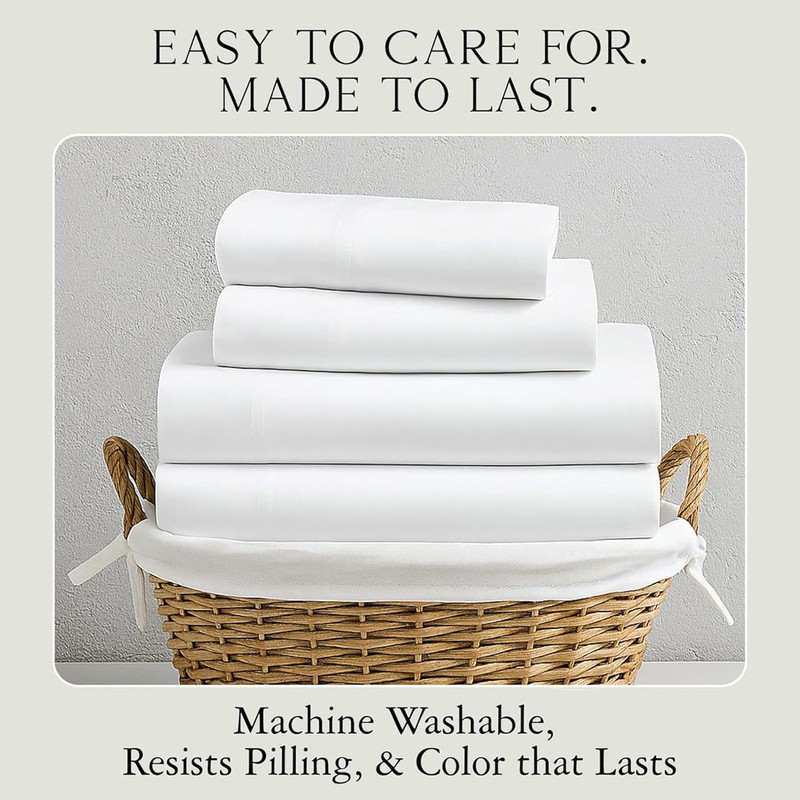 Luxury Bamboo Viscose 34" Split Top King Size Sheet Set | 100% FSC Certified | C gallery