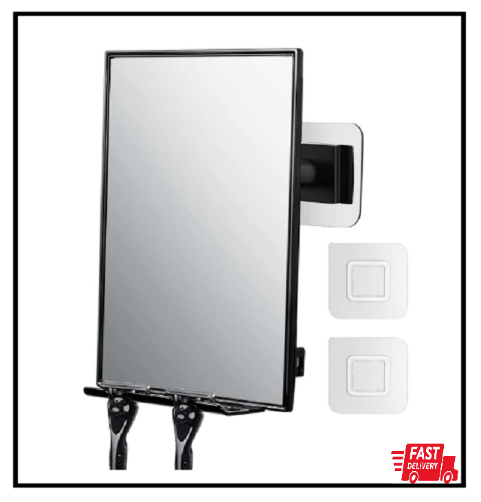 Shower Mirror for Shaving Fogless w/Razor Holders 360°Rotation Adjustable Mirror gallery
