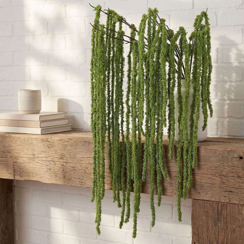 Artificial Hanging Flowers Green Spring Dried Amaranthus Home Garden Decor LOT gallery