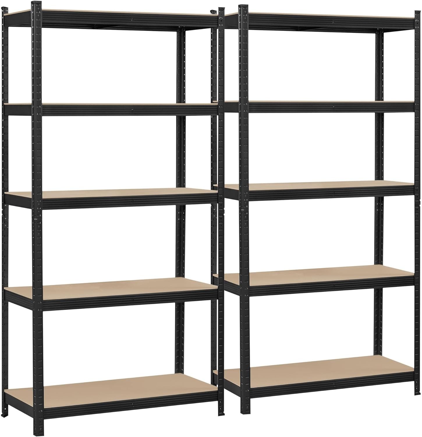 2PCS Garage Metal MDF Storage Rack 5 Tier Adjustable Shelf Organizer 59x27.5x11" gallery