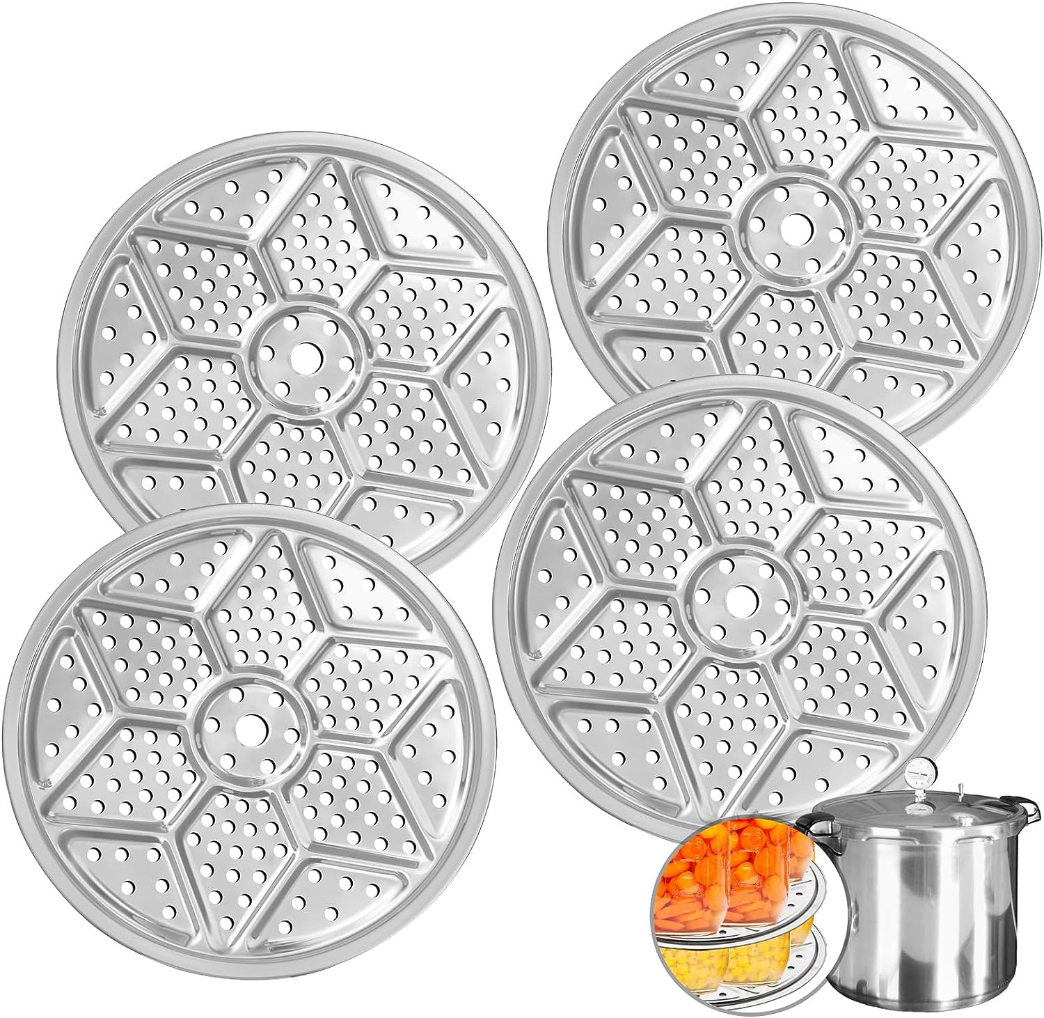 11" Pressure Canner Cooker Canning Rack Compatible with Presto 4 Pack gallery