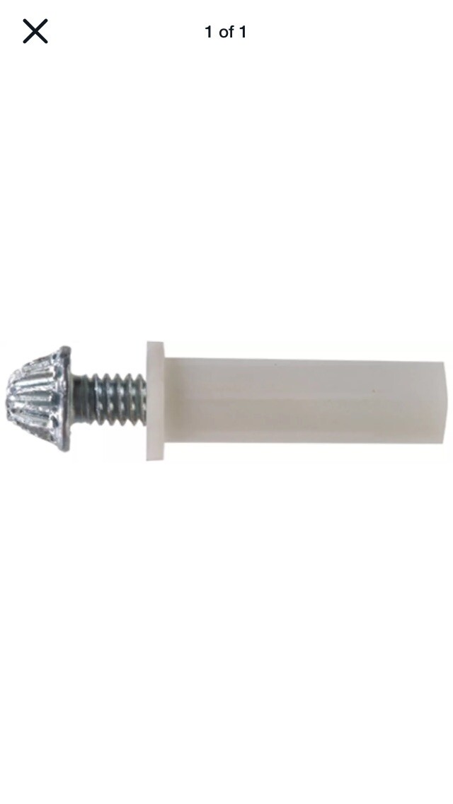 Part 851222 White Plastic Bottom Pivot, by Hillman, Single Item, Great Value, Ne gallery
