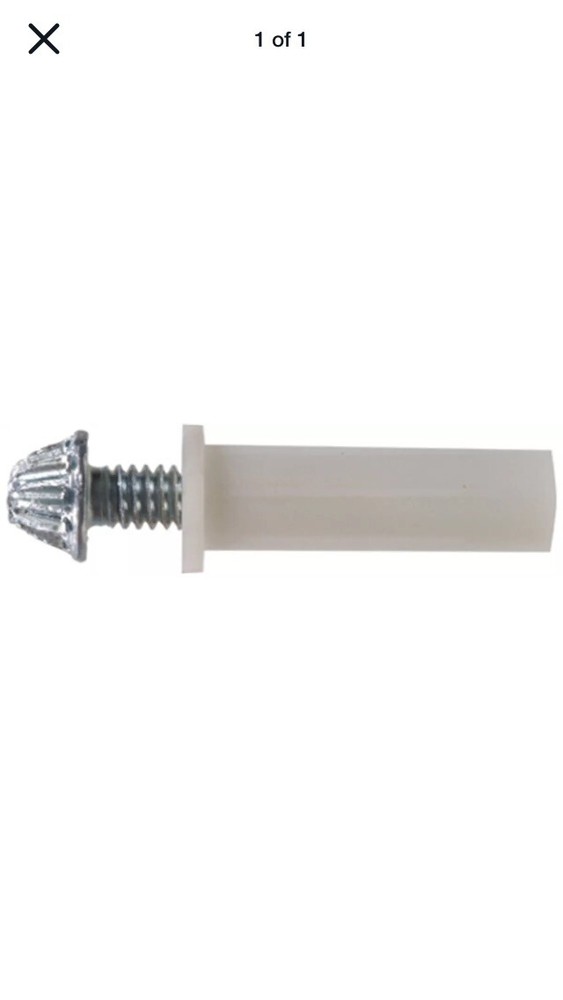 Part 851222 White Plastic Bottom Pivot, by Hillman, Single Item, Great Value, Ne