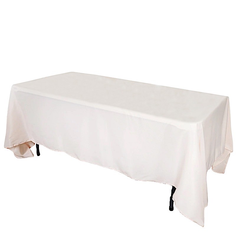 BLUSH 72x120 RECTANGLE POLYESTER TABLECLOTH Wedding Catering Dinner Supplies gallery