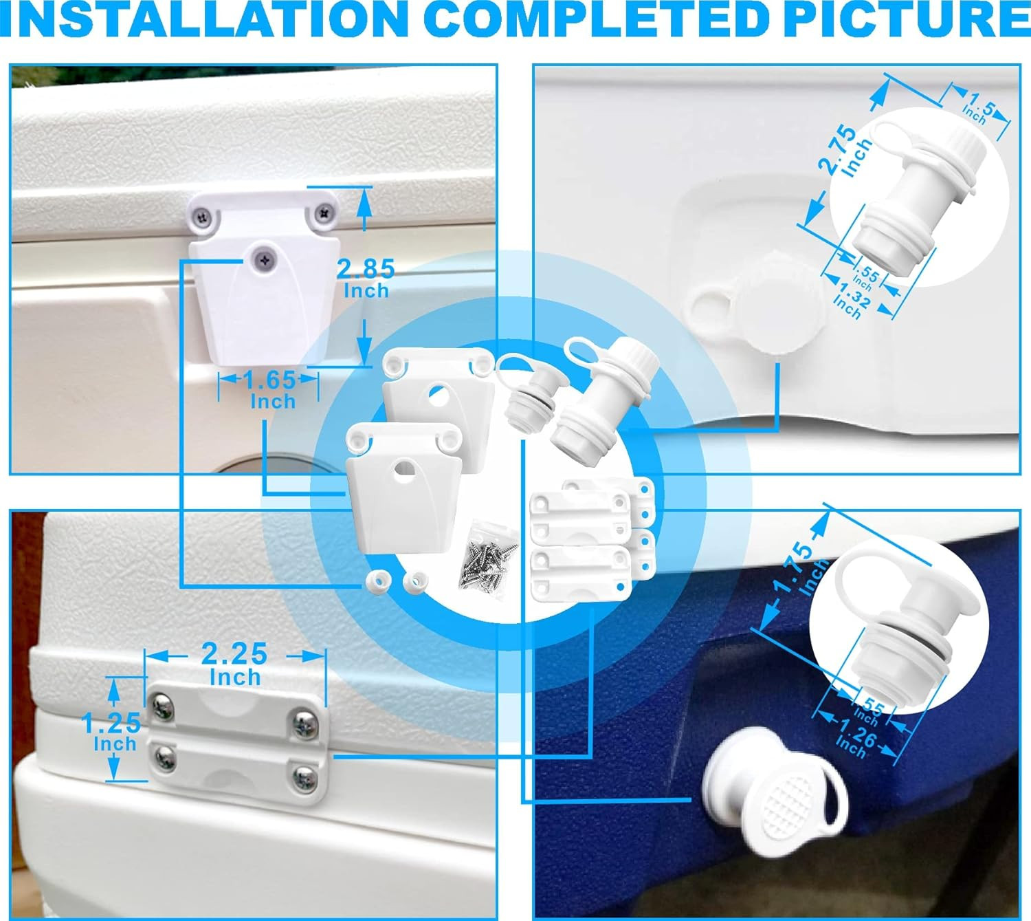 Igloo Ice Chest Cooler Repair Replacement Parts Kit Hinges Latches Drain Plug gallery
