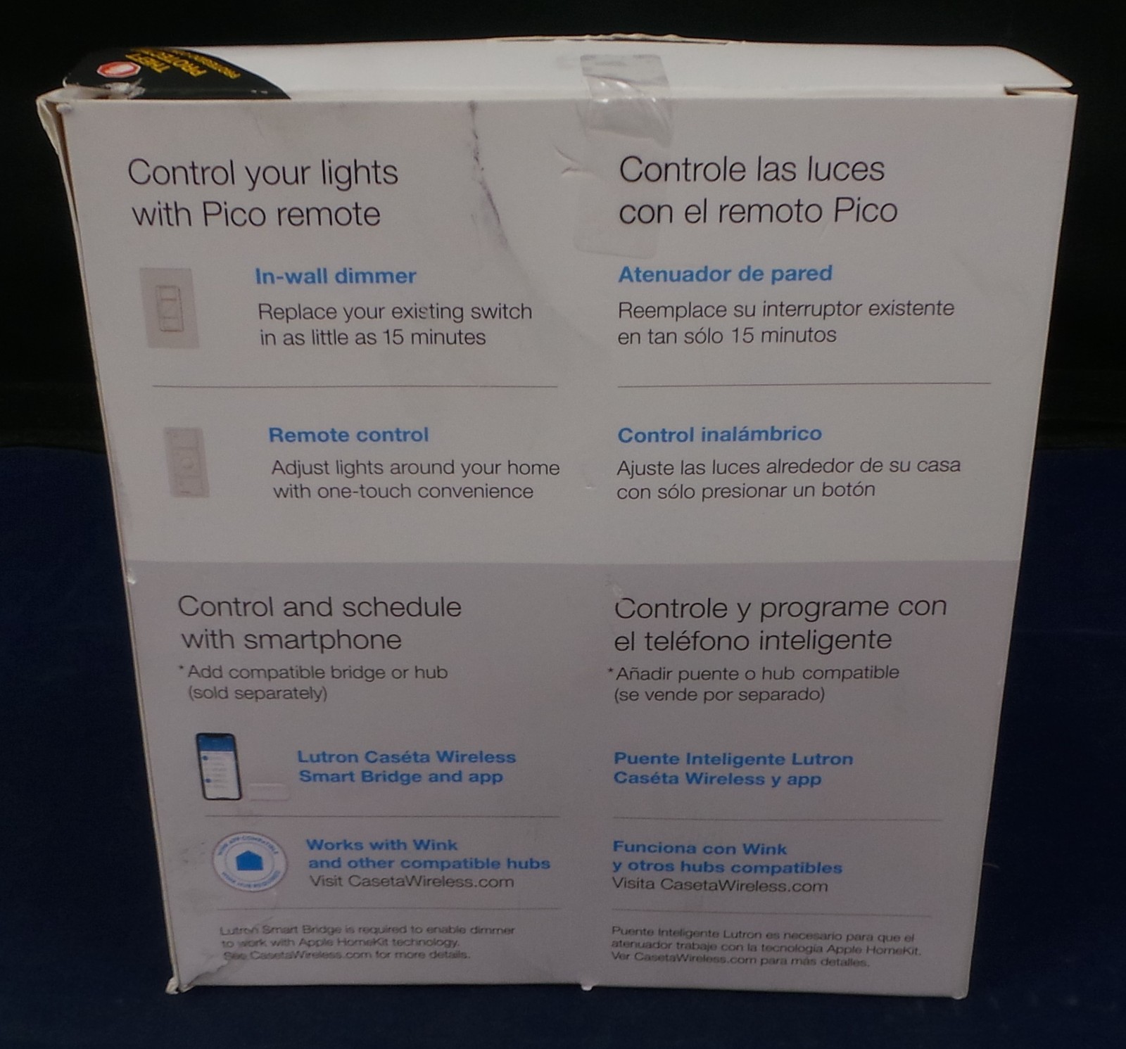 Lutron P-PKG1W-WH-R Caseta Smart Lighting Dimmer Switch And Remote NEW gallery