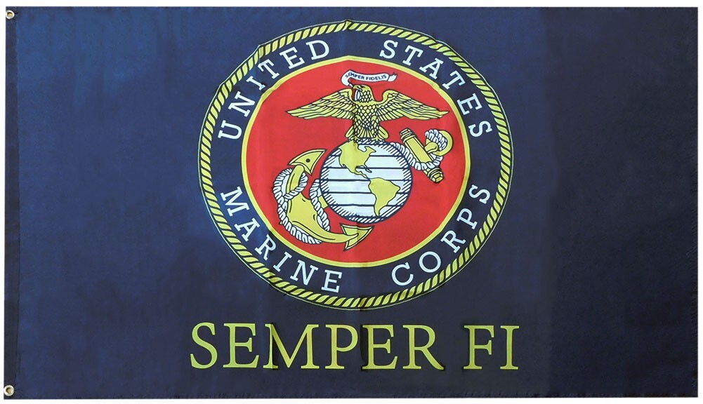 3x5 United States Marine Corps Semper Fi Black 100D OFFICIALLY LICENSED Flag gallery