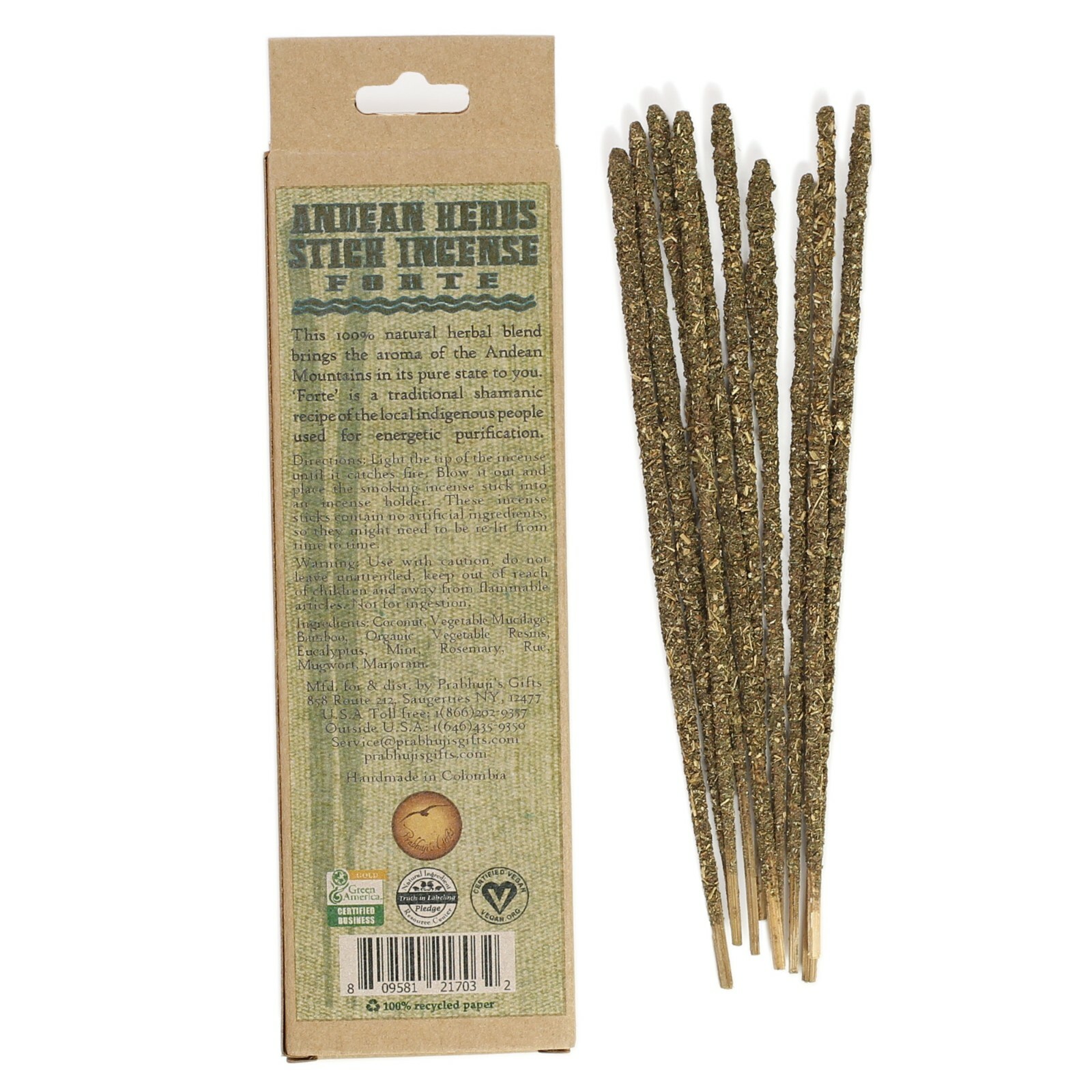 Smudging Incense - Forte - Andean Herbs Incense Sticks - Purity & Protection gallery