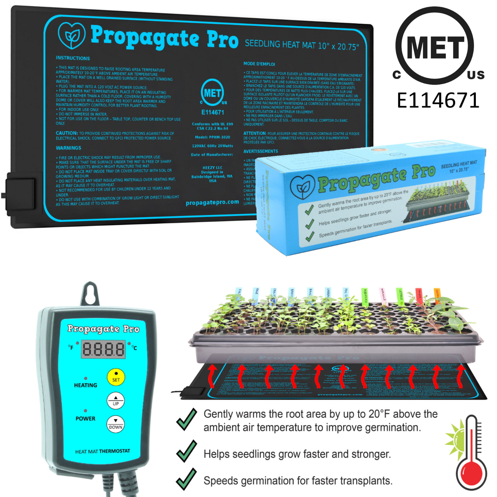 Waterproof Seedling Heat Mat Seed Starter Pad Germination Propagation 20" 48" 4' gallery