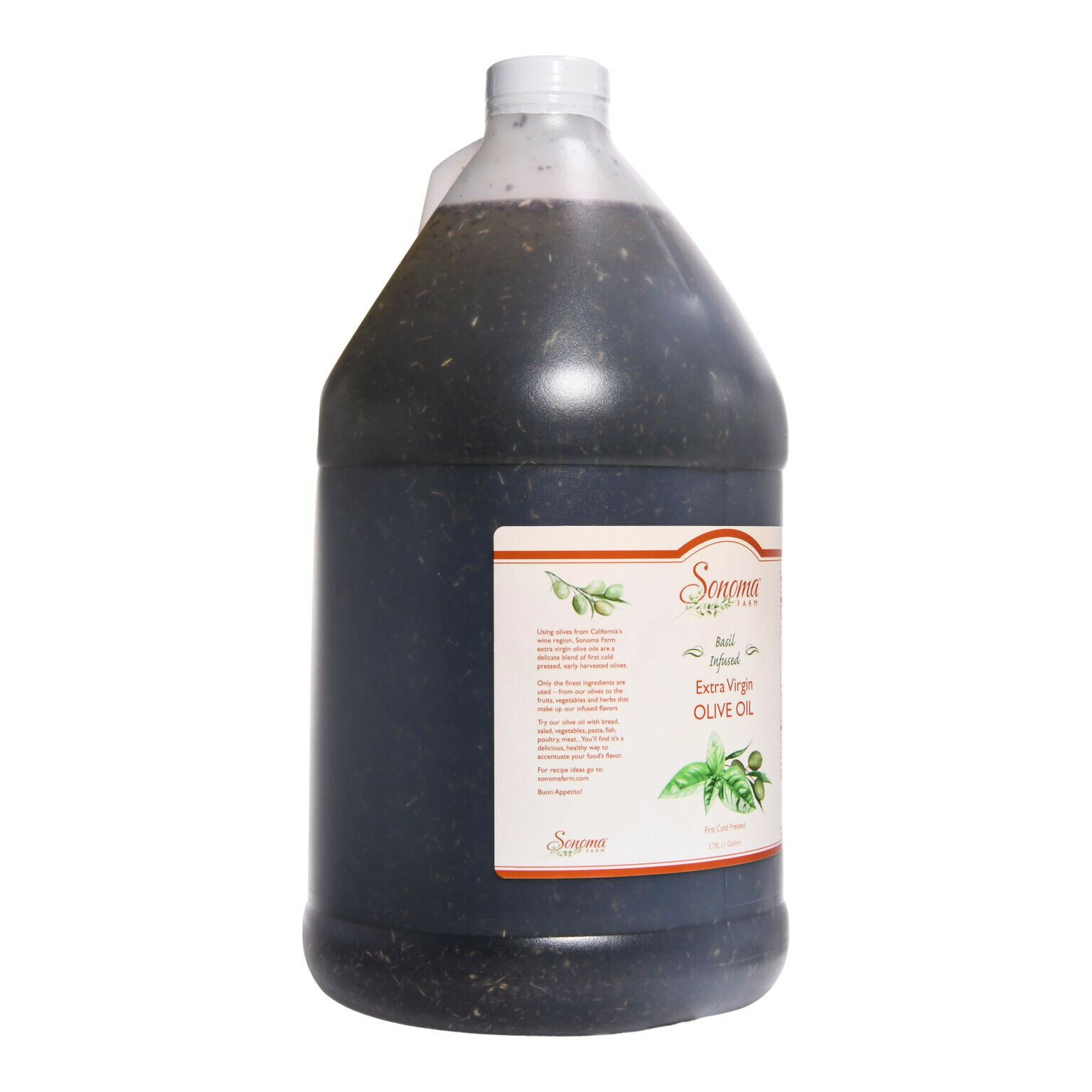 Basil Infused Extra Virgin Olive Oil Bulk 1 Gallon / 3.8 Liters / 128oz -Food Se gallery