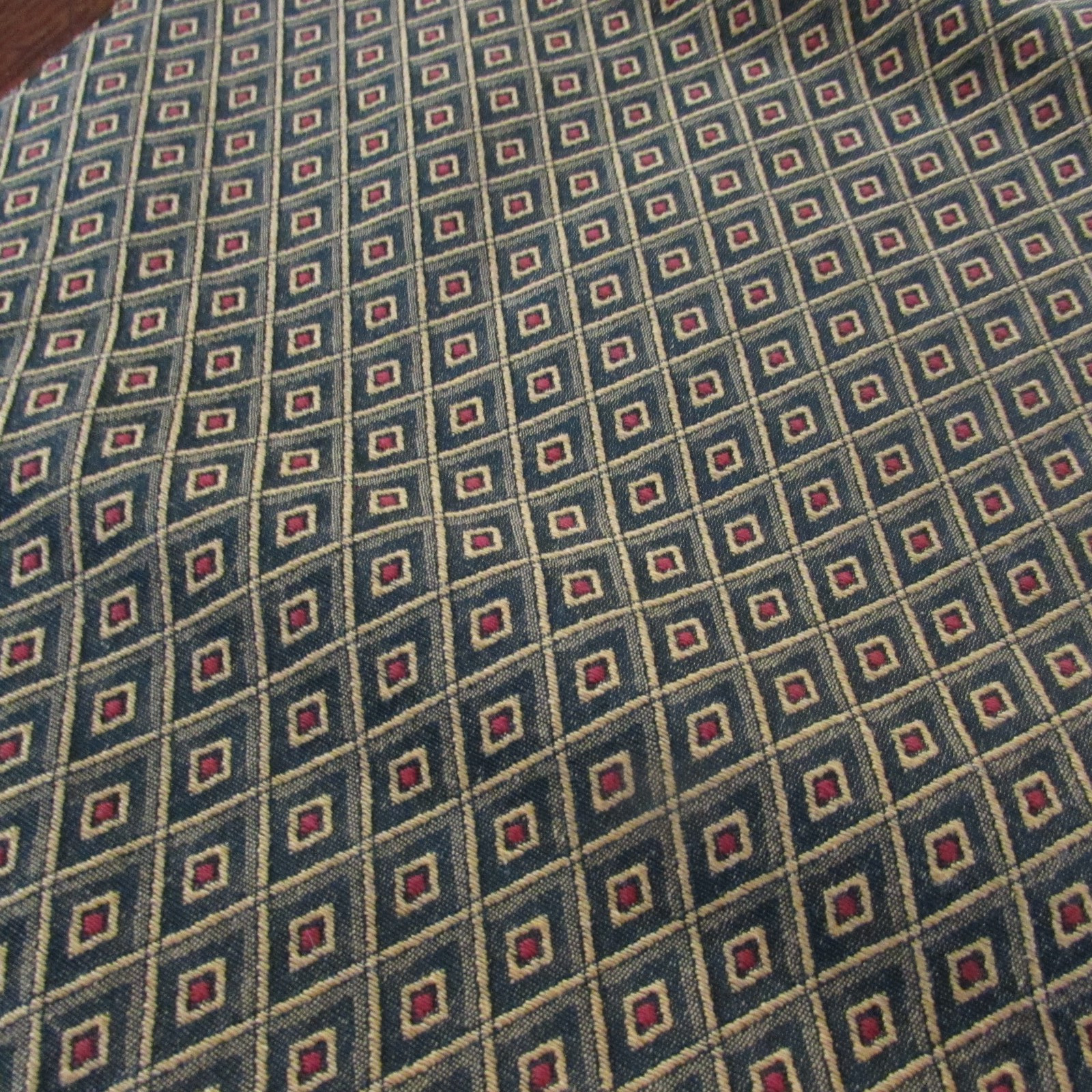 TABLE RUNNER Diamond Ogee Geometric Green Red Yellow 14.5 x 74 Cottagecore gallery