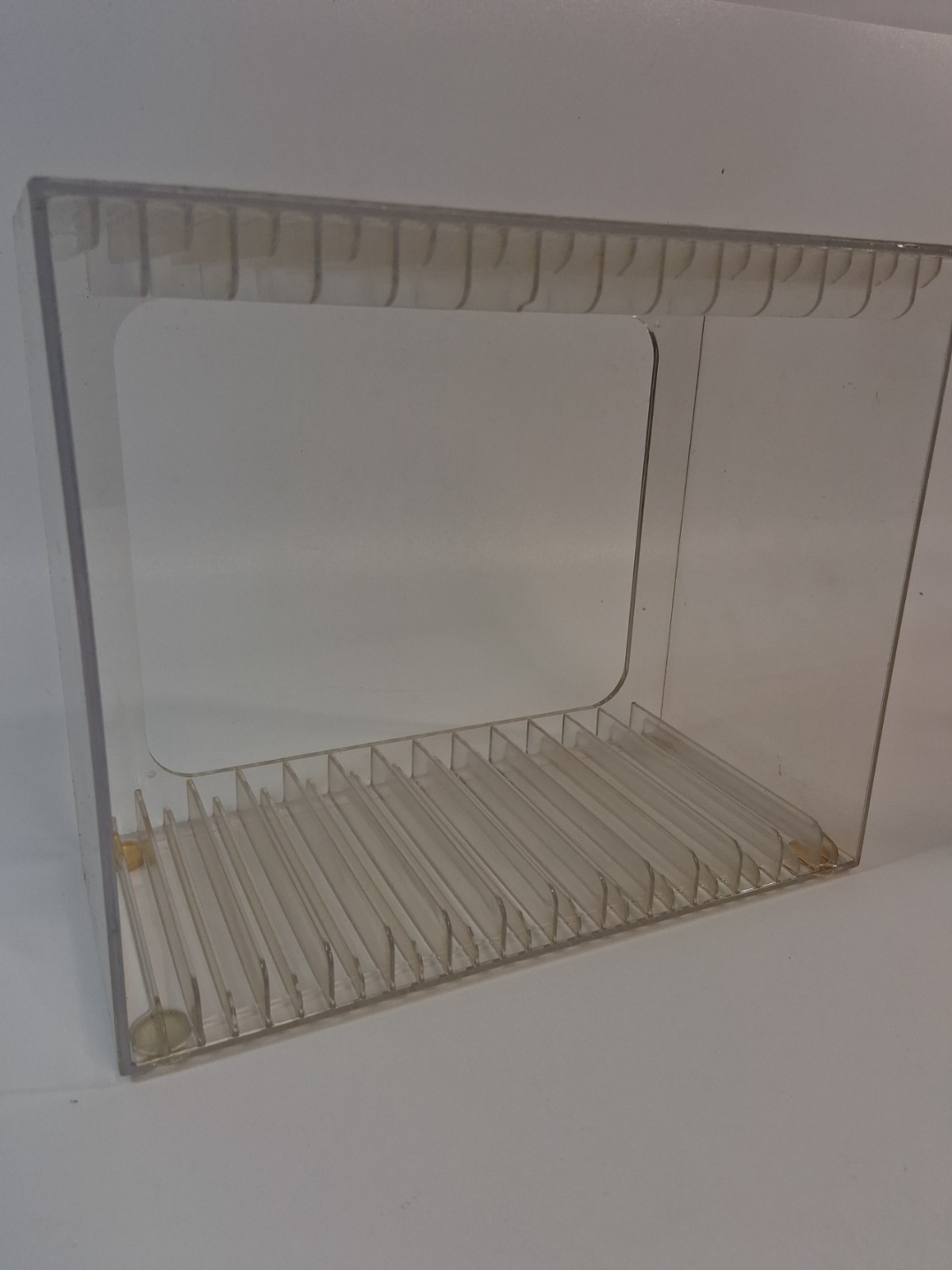 Stackable Clear Plastic DVD Organizer with Rubber Feet | Rectangular Holder Perf gallery