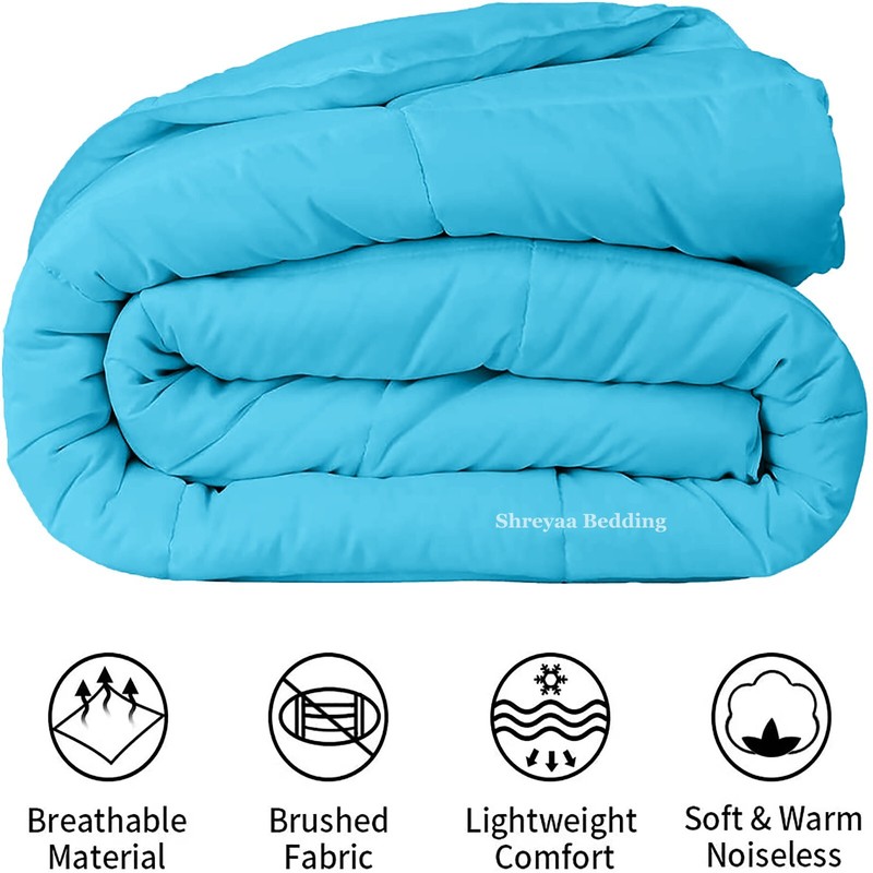 Aqua Blue Solid Down Alternative Comforter OR Sets 1000 TC Egyptian Cotton gallery