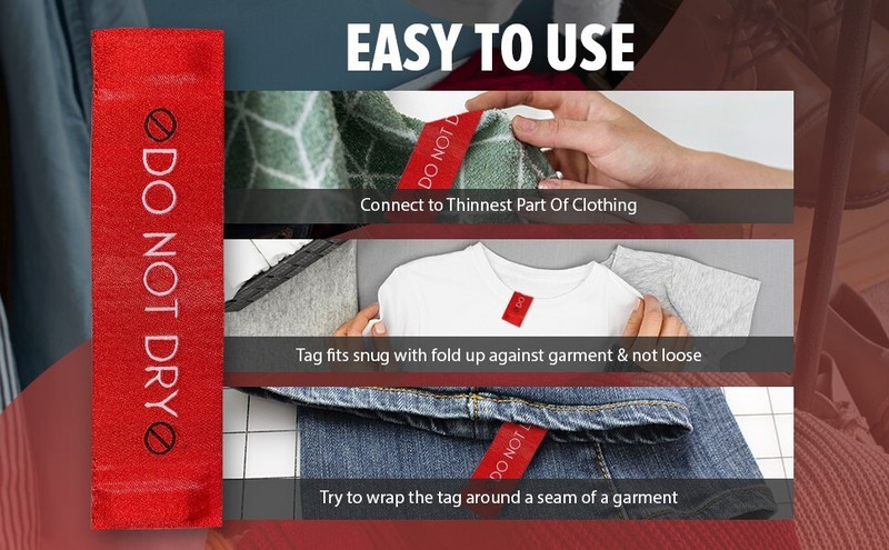 Do Not Dry Tag - Magnetic Laundry Reminder for Delicate Clothes - Reusable 3-PK gallery