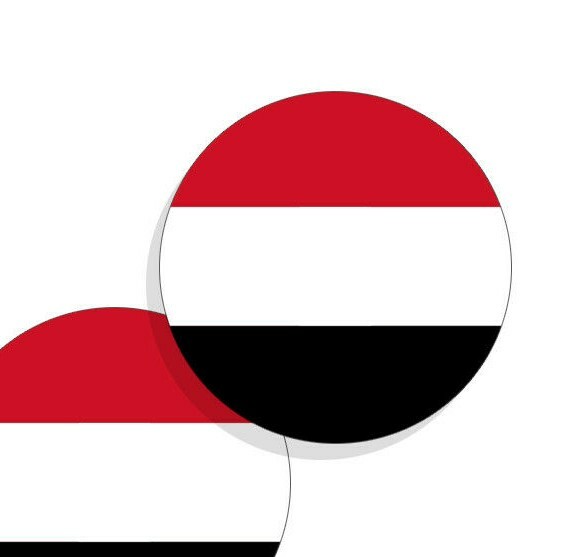 Yemen Flag Stickers Flag Decals Round Indoor Outdoor 4 Circles Yemen Flag gallery