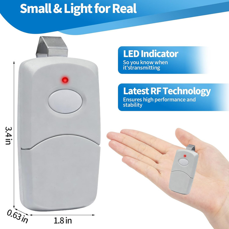 2 for 10 Dip Switch Multicode Gate Opener Remote 300Mhz,Compatible with 10 Digit gallery