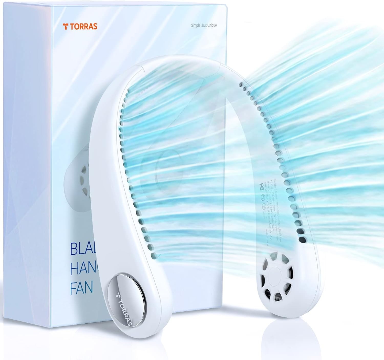 TORRAS L2 Neck Air Conditioner, Portable Neck Fan, 360° Cooling, 3 Speeds gallery