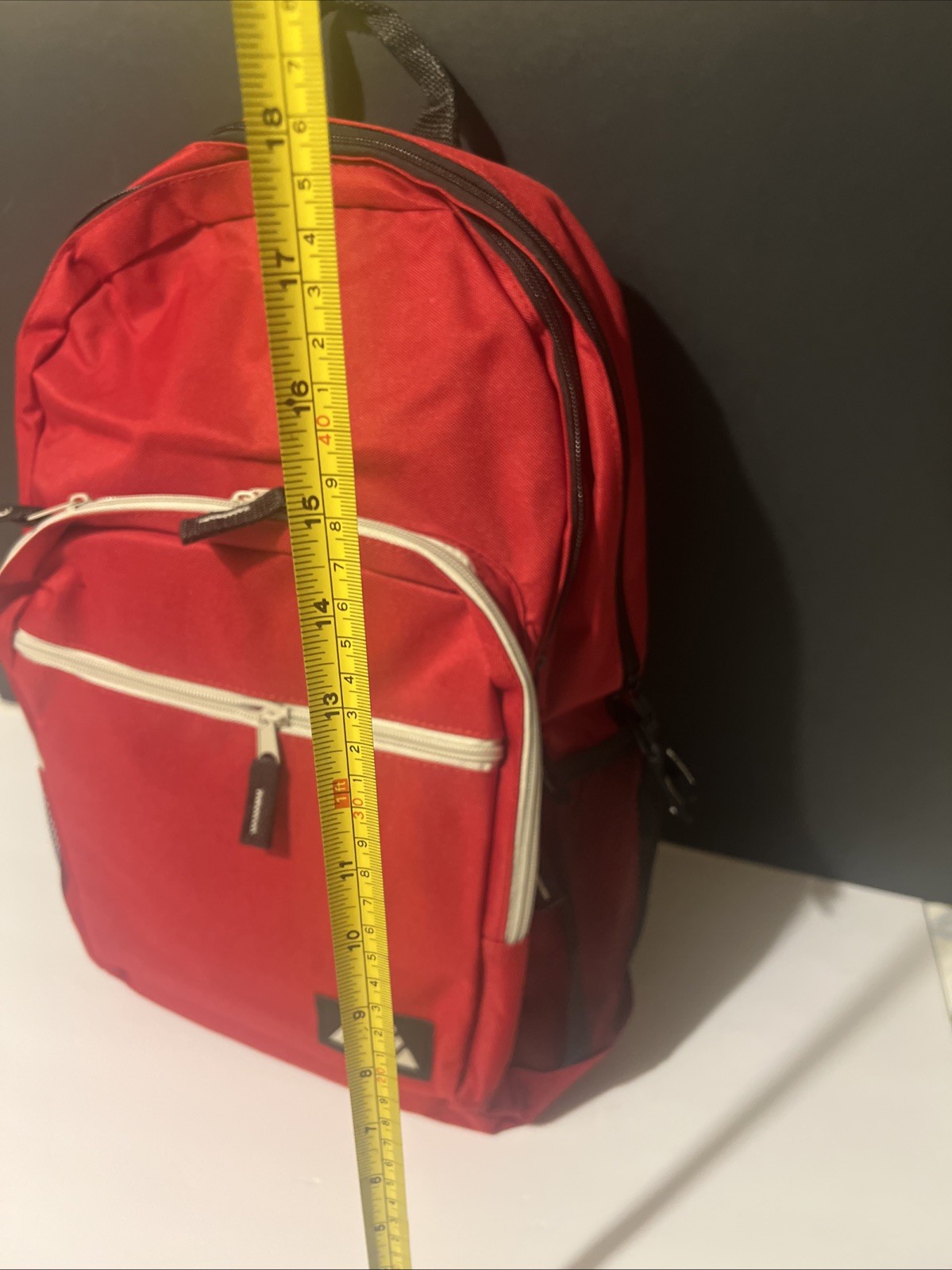 BN NT Red Backpack 13.5" Length, 16" Height, 4.25" Depth 5