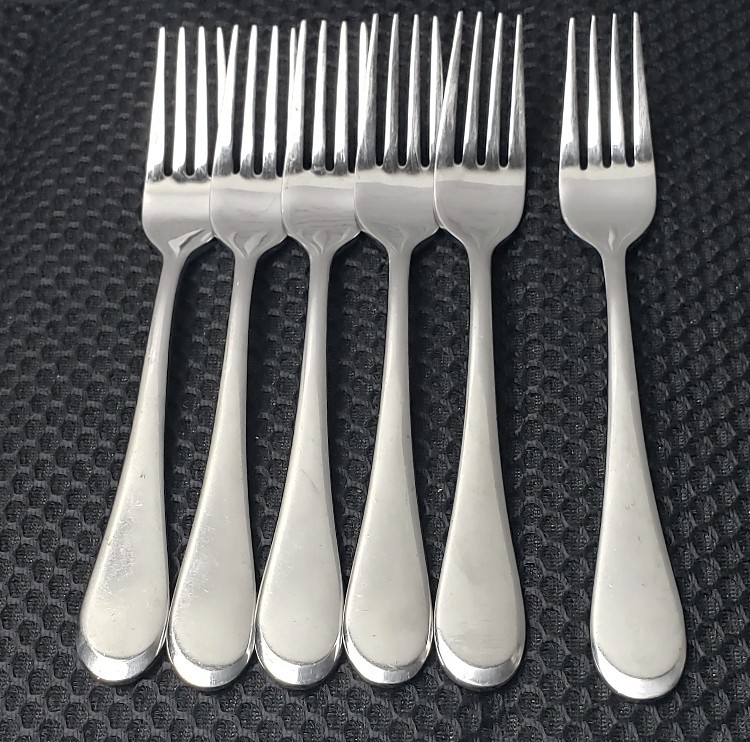 Oneida Icarus Stainless Dinner Forks Flatware Glossy K221 Lot of 6 gallery