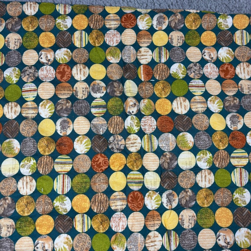 Project Linus Handmade Reversible Monkey Patchwork Polka Dot Quilt 52x42 Green gallery