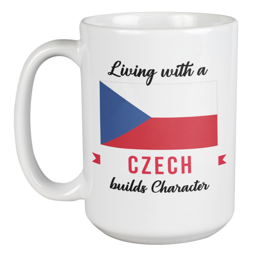 Living With Czech Builds Character. Czechia Souvenir Coffee & Tea Gift Mug gallery