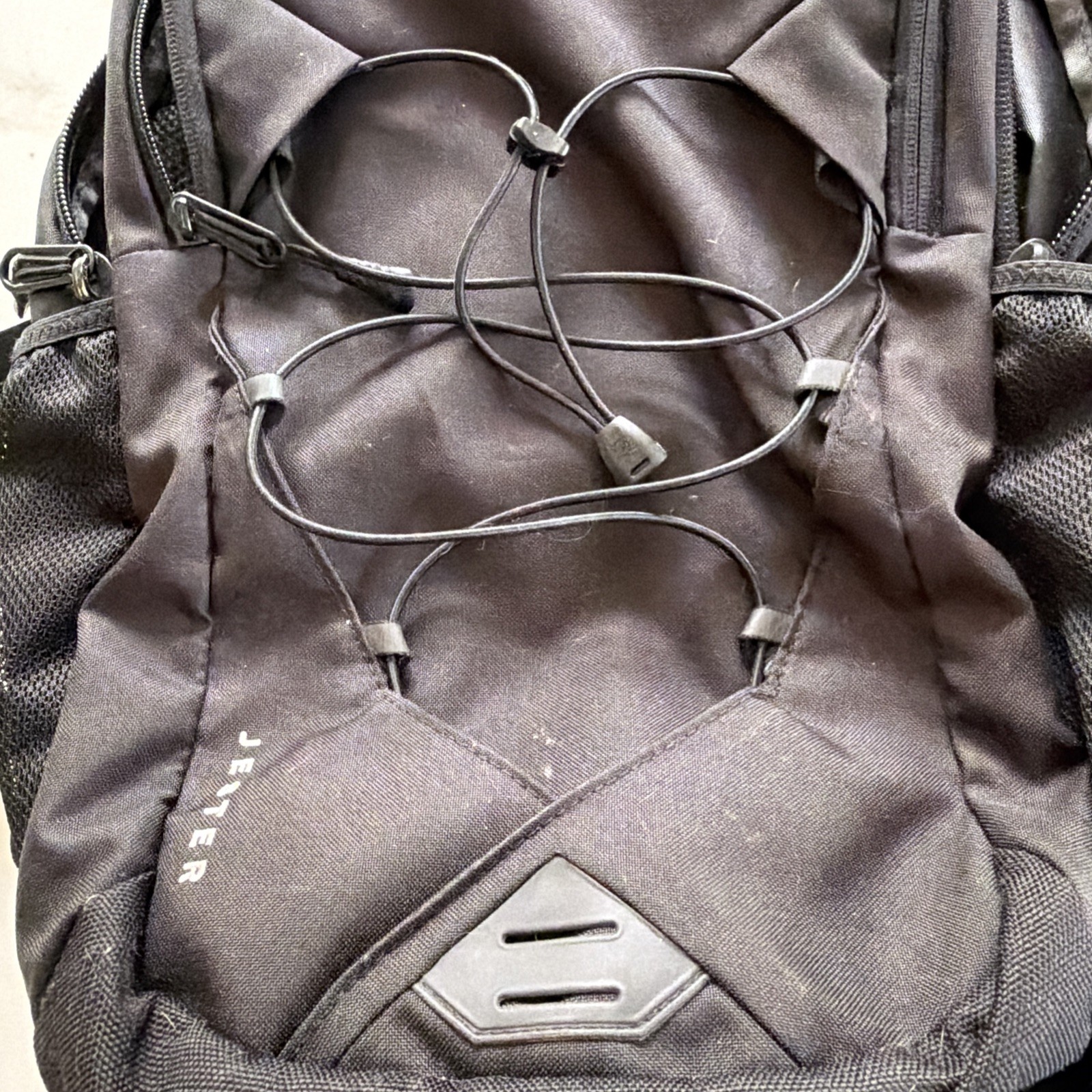 The North Face Jester Backpack Black Preowned Hiking Work Computer School  2