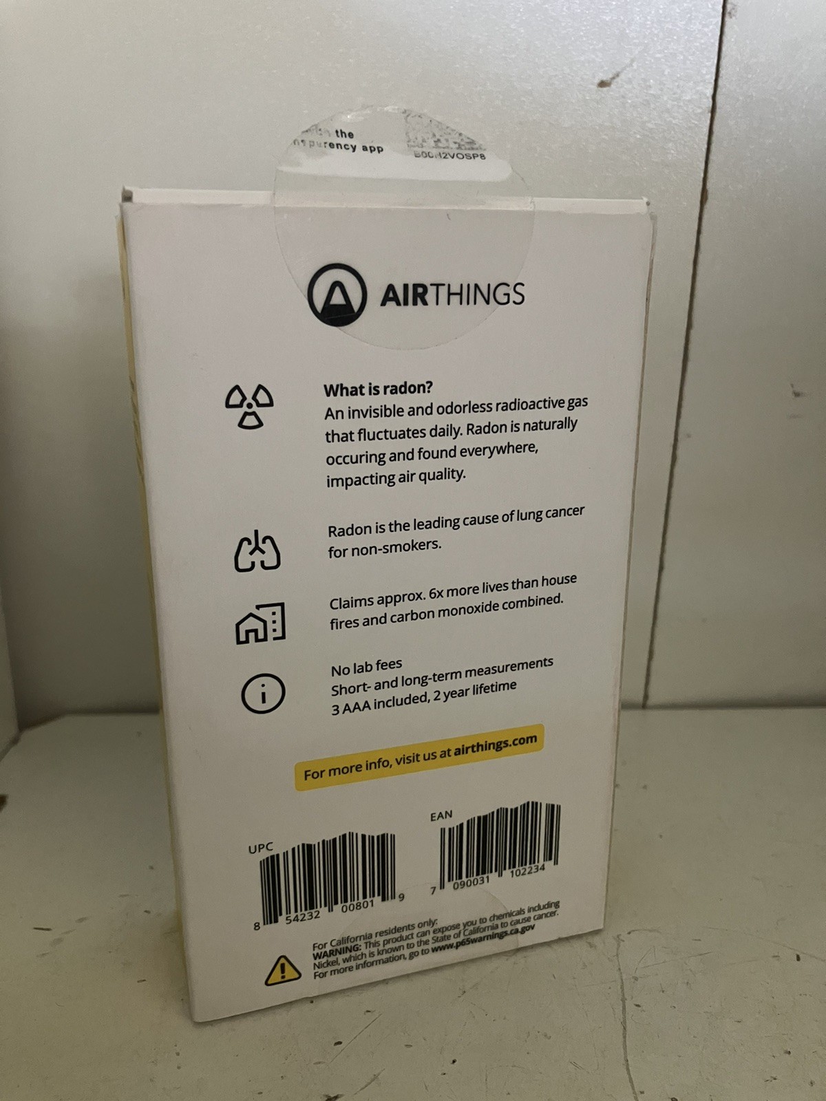 Airthings Corentium Home Radon Detector, Battery Operated - NEW gallery