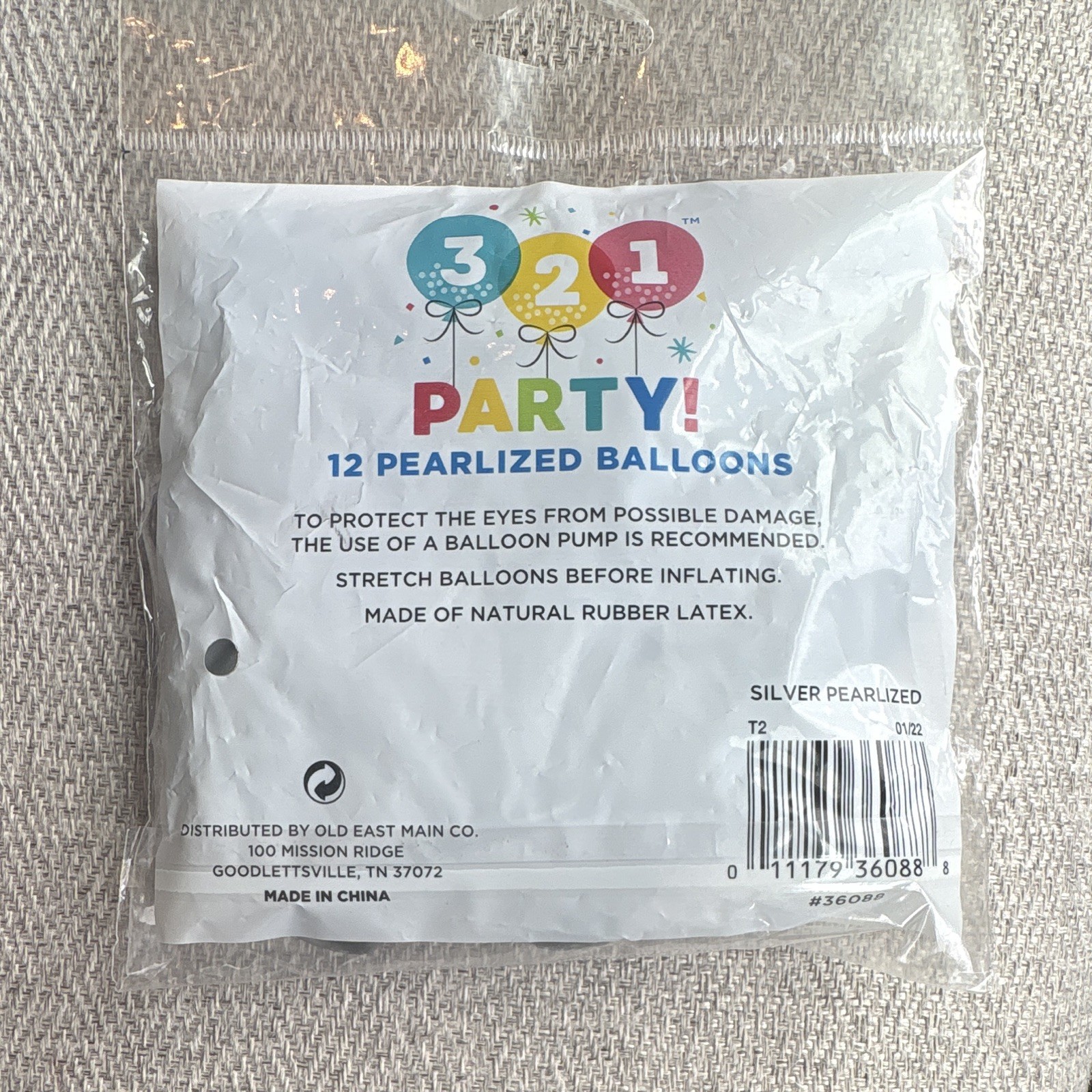 321 PARTY! 9in Silver Pearlized Helium Quality Party Balloons, 12ct gallery