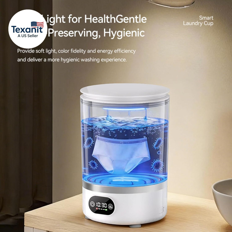 Portable Mini Washing Machine, Upgraded 3-In-1 3L Compact Washer with Spin Dry & gallery
