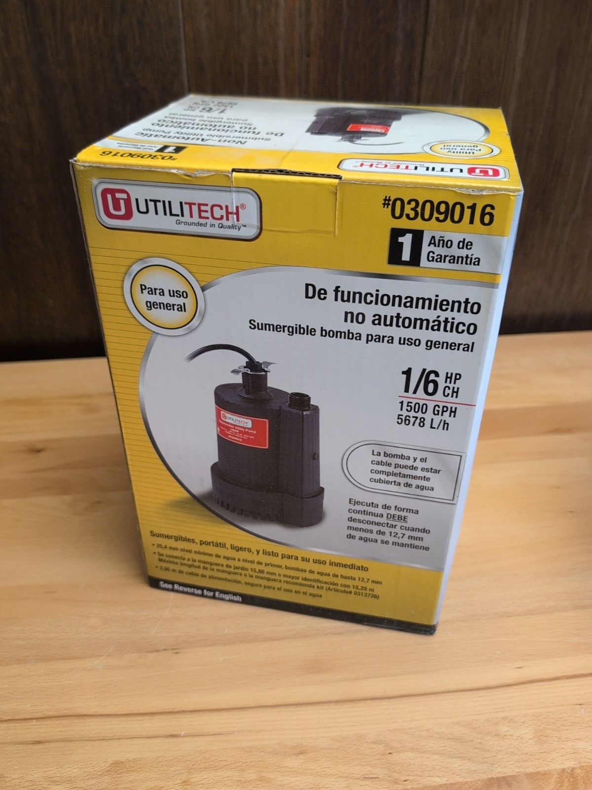 UltiliTech Non Automatic Submersible Utility Pump 1/6 HP gallery