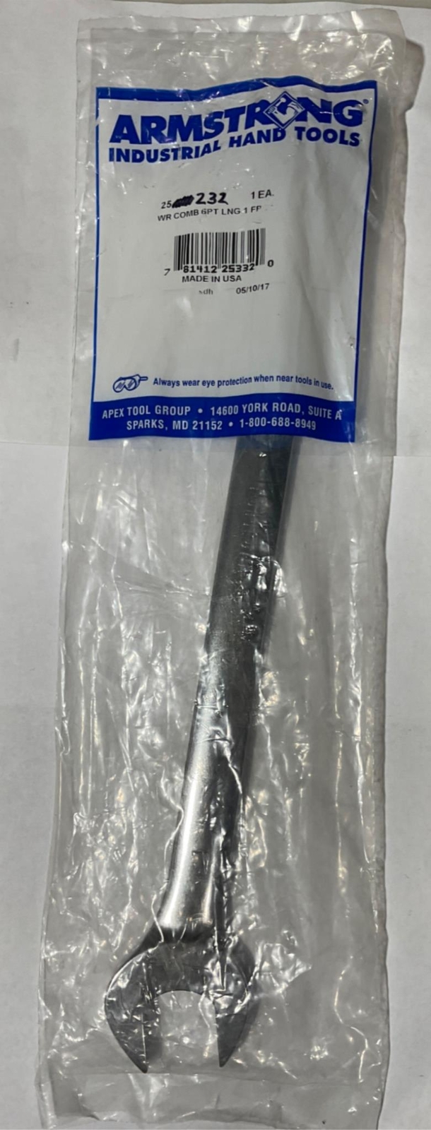 Armstrong 25-232 12 Point 1-Inch Full Polish Long Pattern Combination Wrench USA gallery