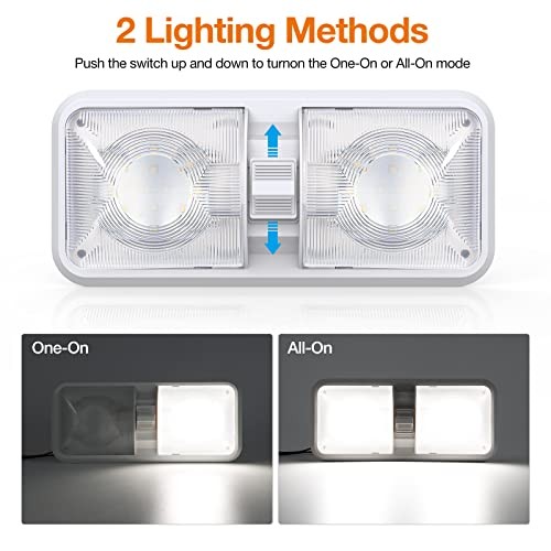 RV Lights Interior, 12 Volt Led Lights 1000LM, Camper Lights 8W, RV Led 2PACK gallery