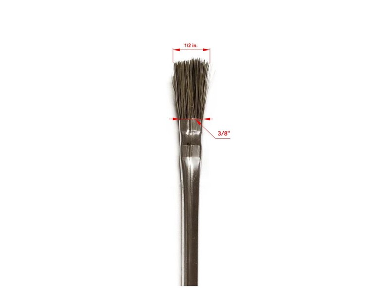36 Pack Acid Brushes, 1/2" Tin-Plated Handle, Natural Bristle for Soldering gallery