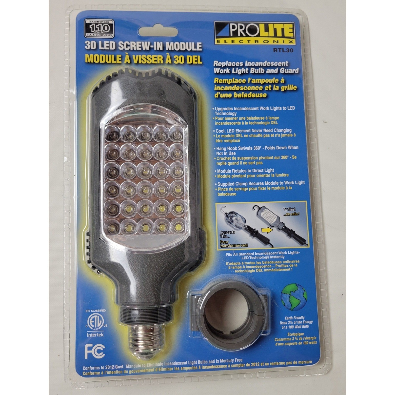 Prolite Electronix RTL30 30 LED Screw-In Work Light Module 110 Lumens 120V New gallery