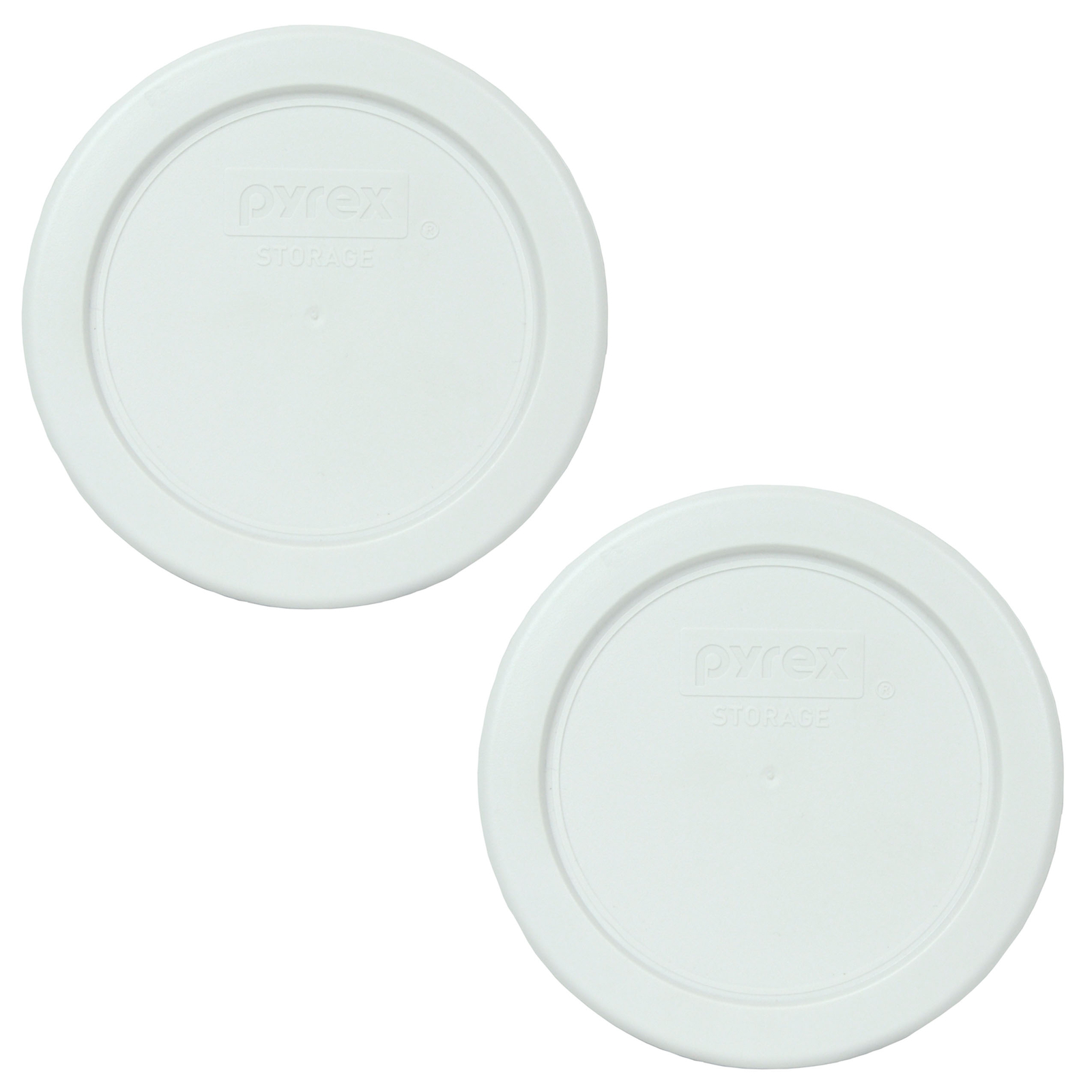 Pyrex 7202-PC White Plastic Replacement Storage Lid Cover (2-Pack) gallery
