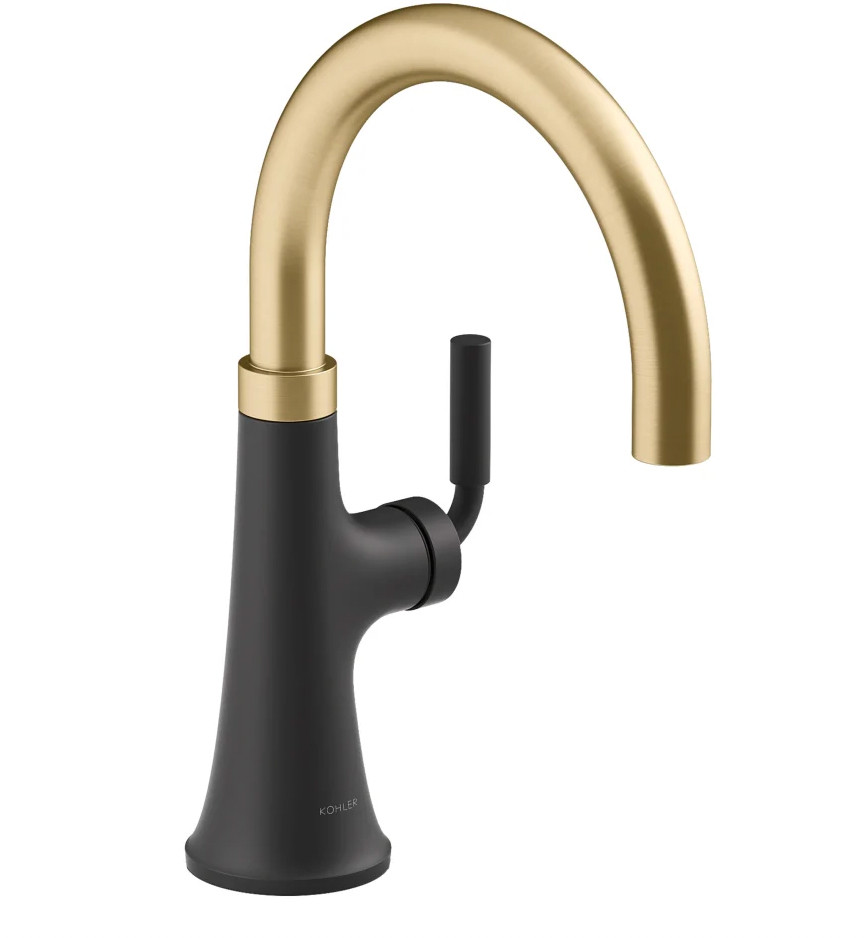 Kohler Tone K-23767-BMB Prep Bar Kitchen Sink Faucet Black Moderne Brass NEW Box gallery
