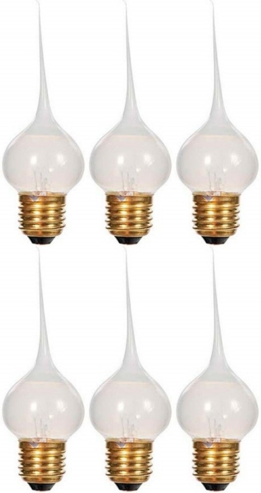 6 Pack -Large E26 Medium Base Silicone Dipped Country Light Bulbs, 7.5 Watt