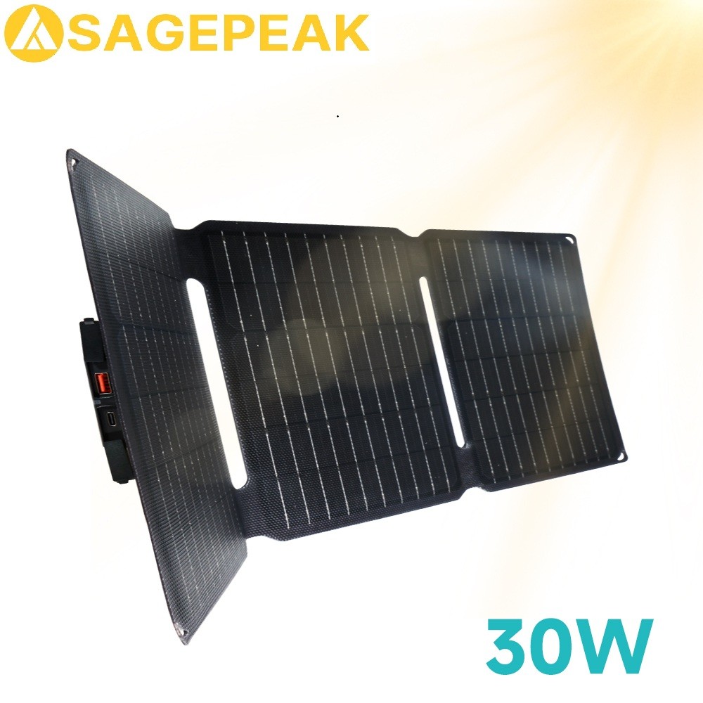 30W 40W Solar Panel Charger Foldable Portable 5V 3A 9V 2A for Camping Trip gallery