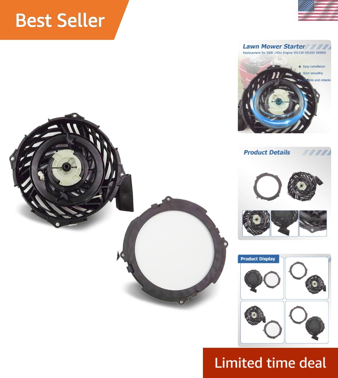 Lightweight Recoil Pull Start for Briggs Stratton 140cc - Easy Installation gallery