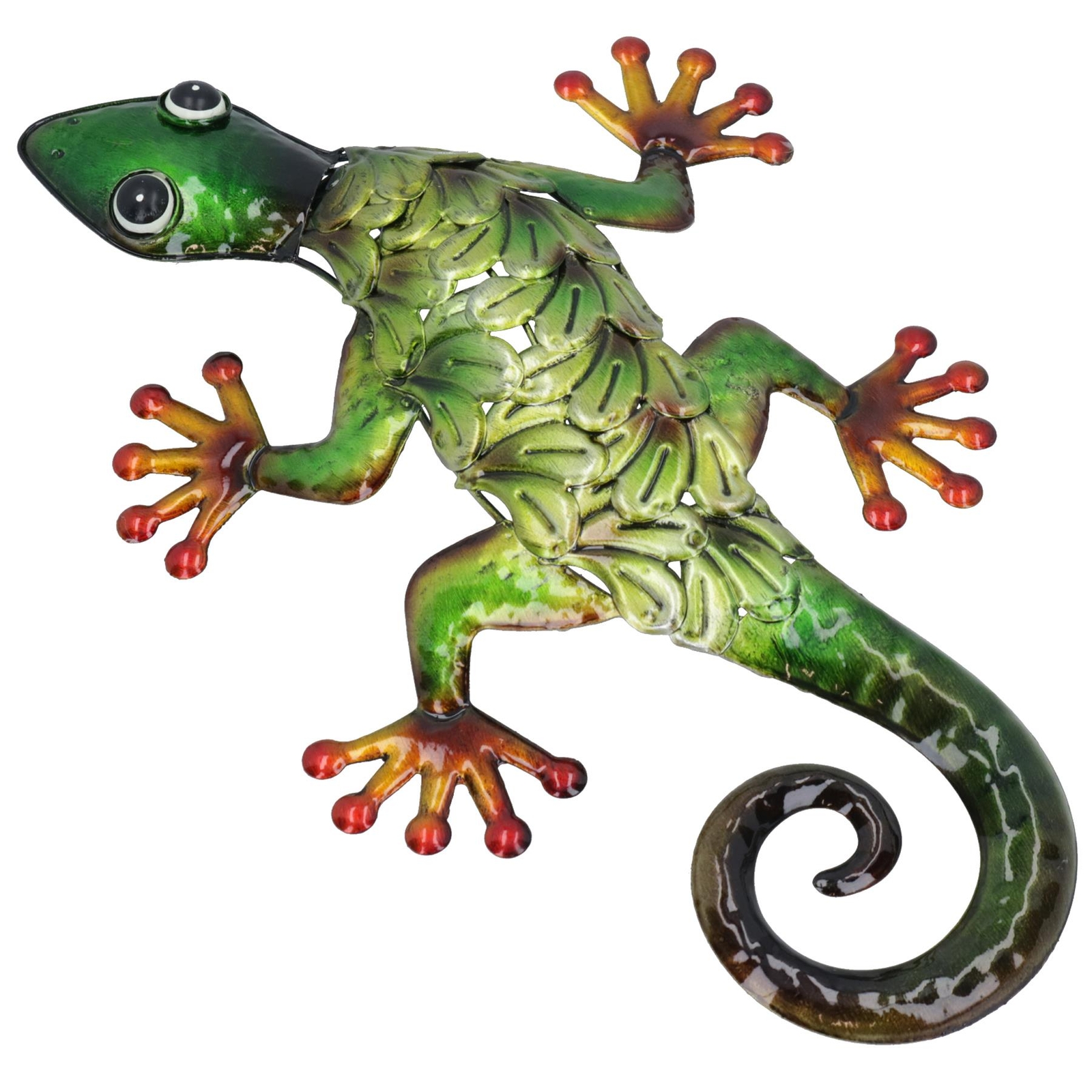 Metallic Green Gecko Garden/Home Wall Art Ornament Gift With Hanging Hook gallery